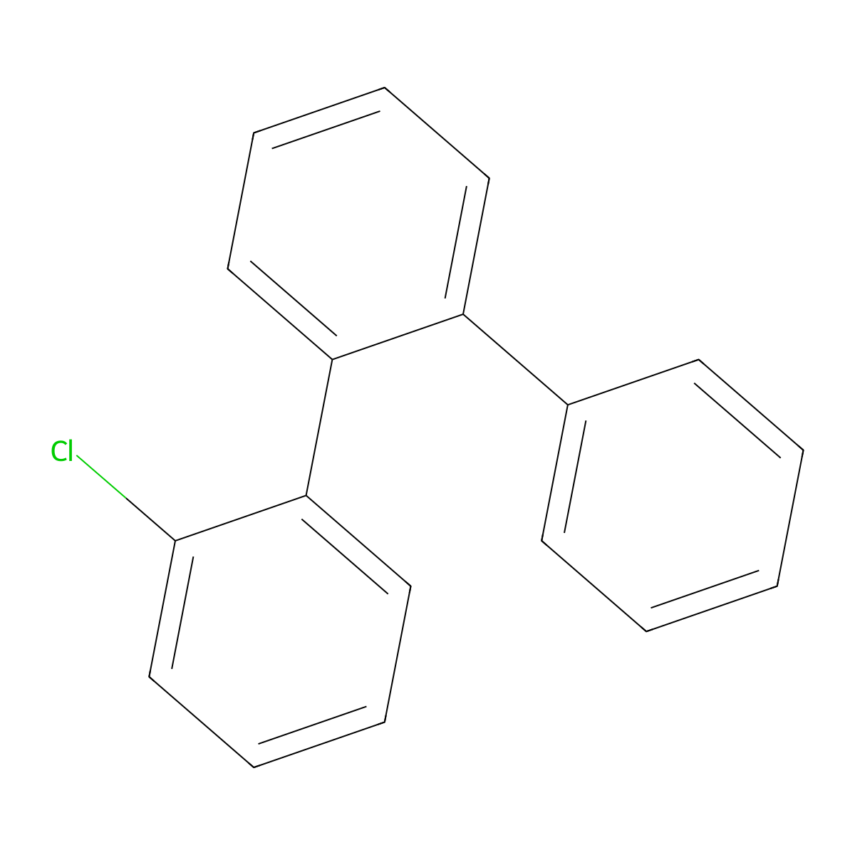 2-Chloro-1,1':2',1''-terphenyl molecular structure, CAS 17296-31-0