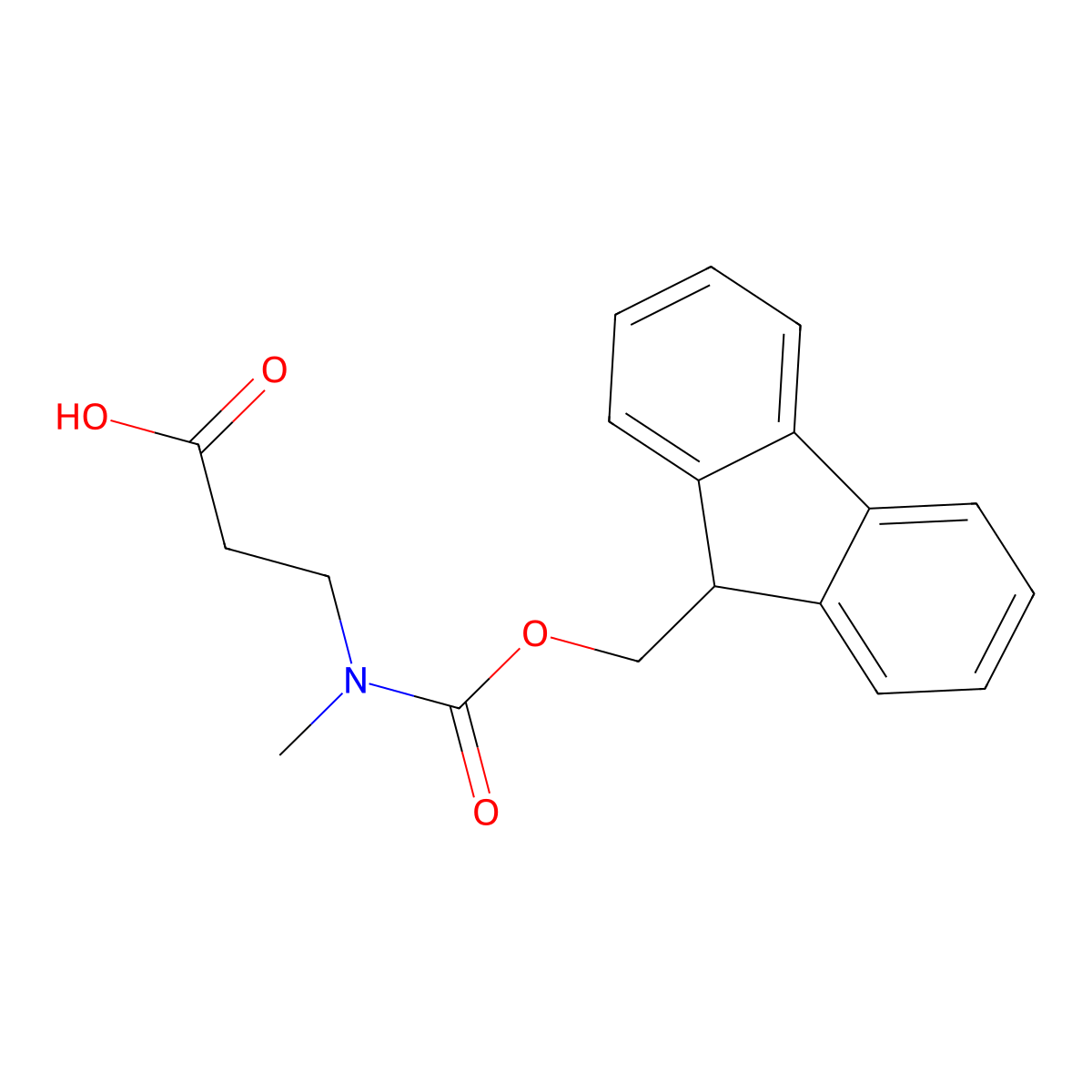 Fmoc-N-methyl-beta-alanine molecular structure, CAS 172965-84-3
