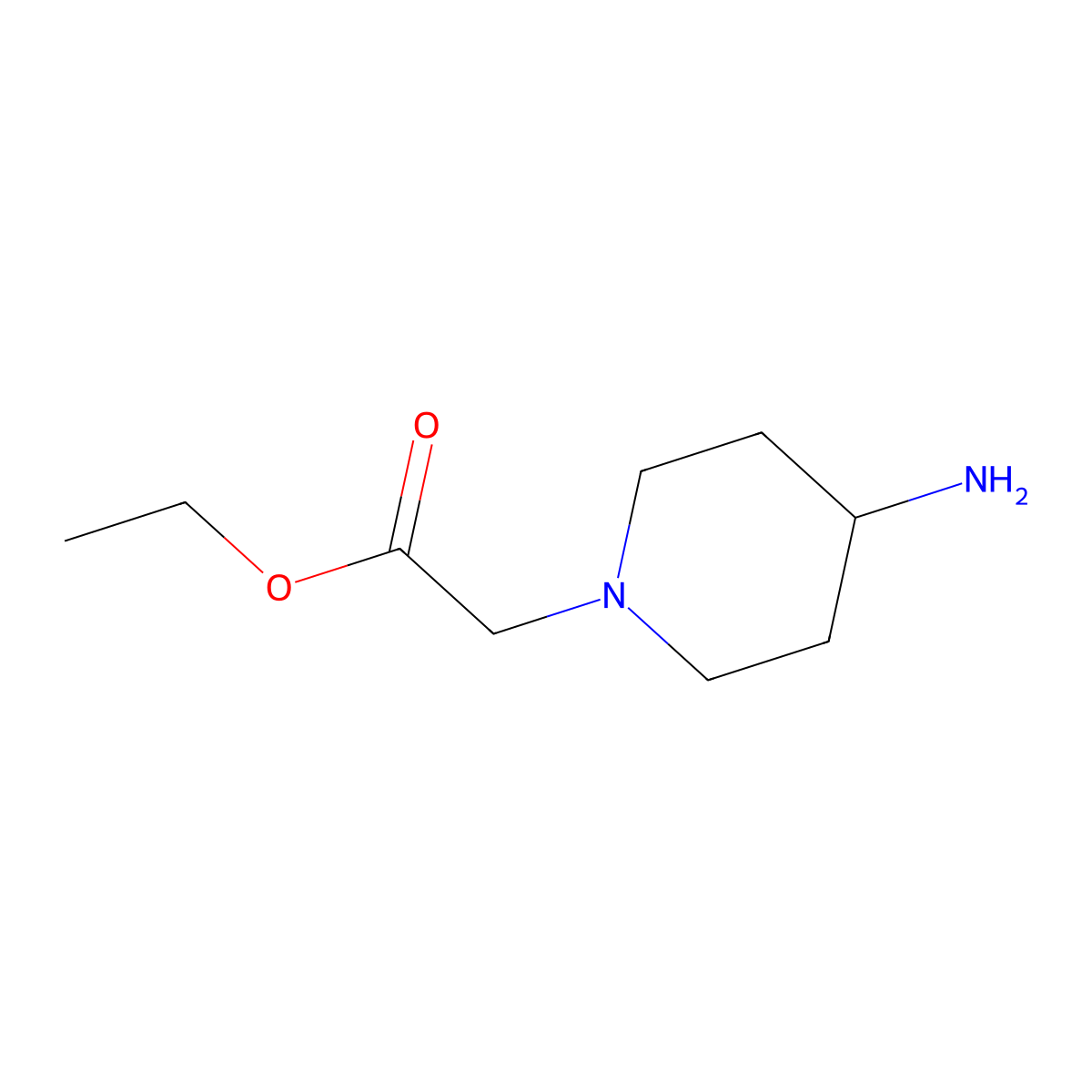 Ethyl 2-(4-aminopiperidin-1-yl)acetate molecular structure, CAS 172967-30-5