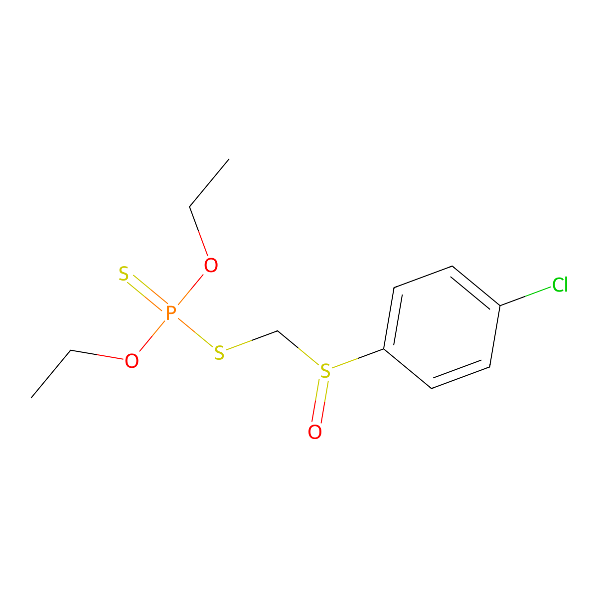Carbophenothion Sulfoxide molecular structure, CAS 17297-40-4