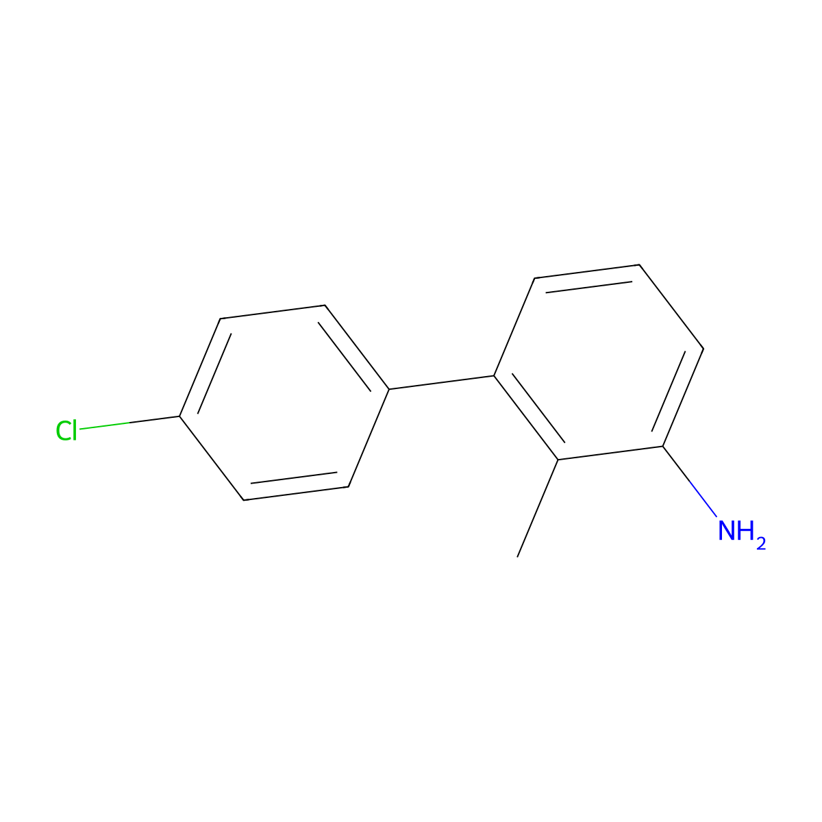 4'-Chloro-2-methyl(1,1'-biphenyl)-3-amine molecular structure, CAS 172975-99-4