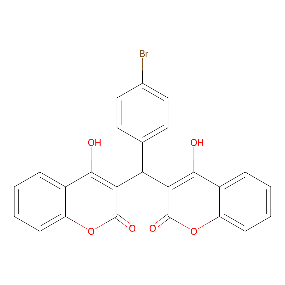 3-[(4-Bromophenyl)(4-hydroxy-2-oxochromen-3-yl)methyl]-4-hydroxychromen-2-one molecular structure, CAS 17298-28-1