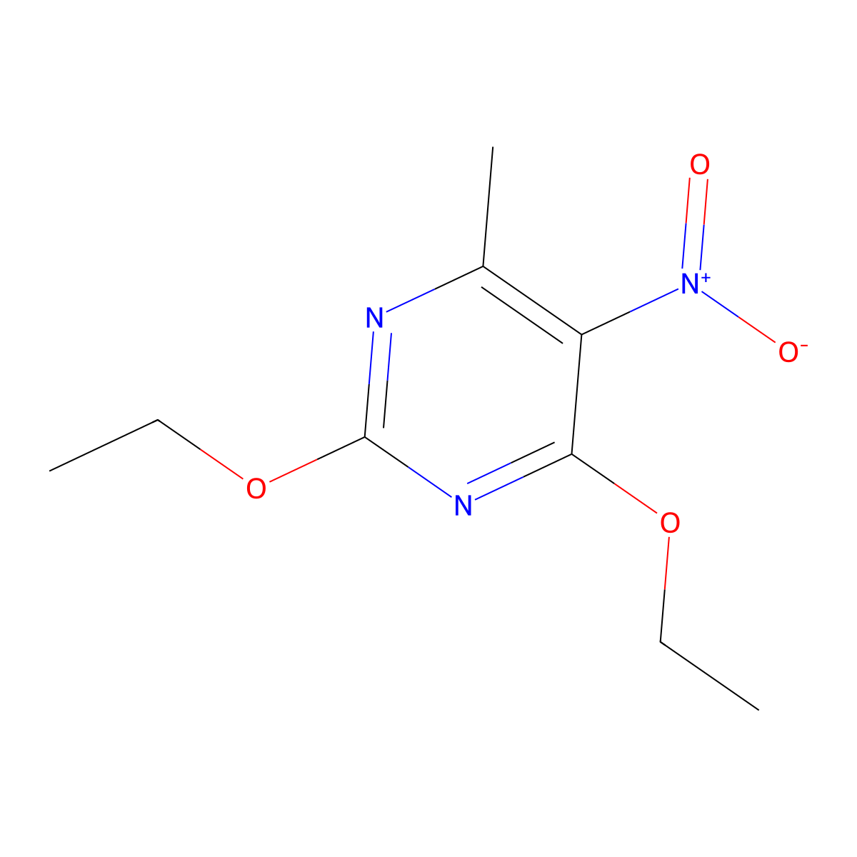 2,4-Diethoxy-6-methyl-5-nitropyrimidine molecular structure, CAS 172982-62-6