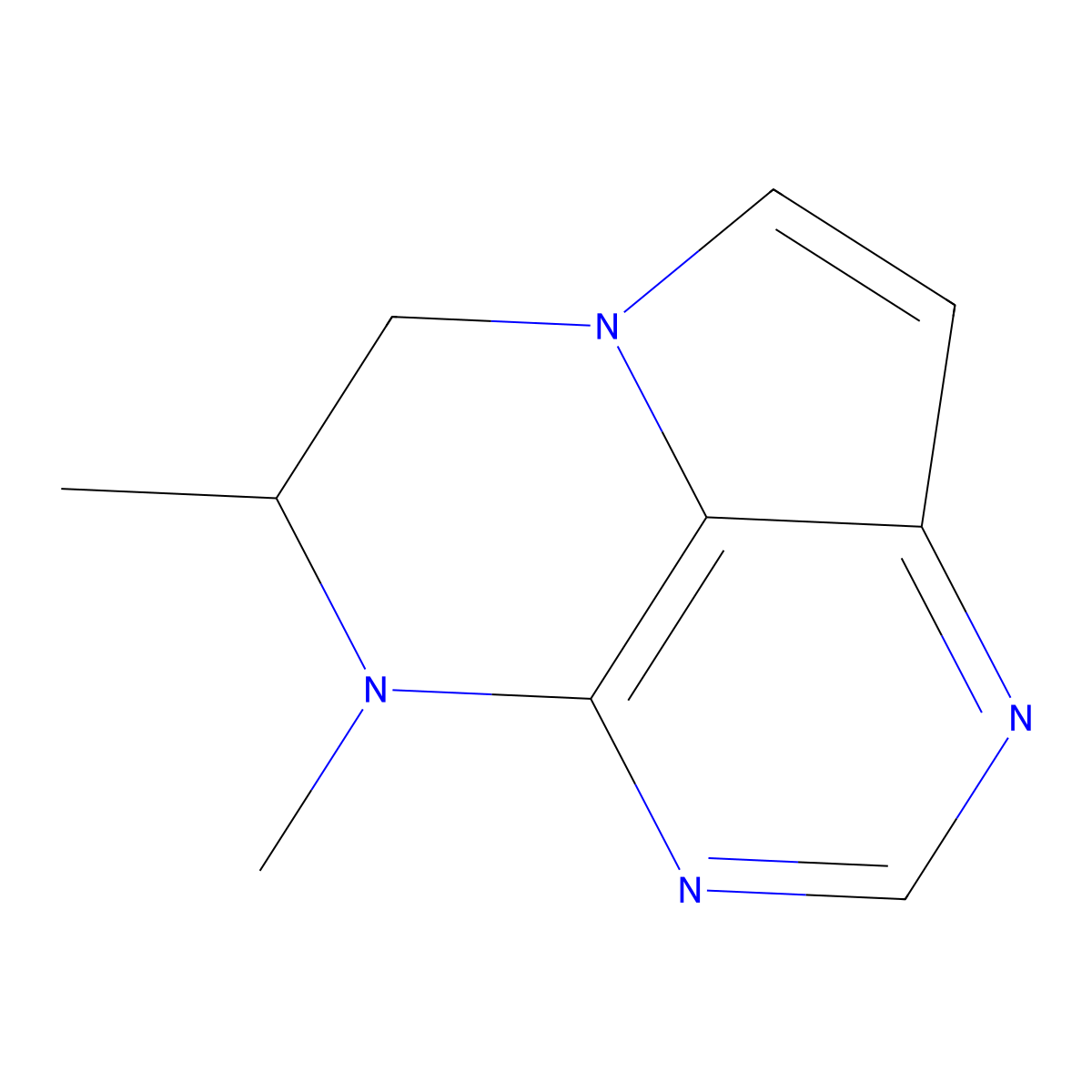 4,5-dimethyl-5,6-dihydro-4H-pyrrolo[3,2,1-de]pteridine molecular structure, CAS 172982-70-6