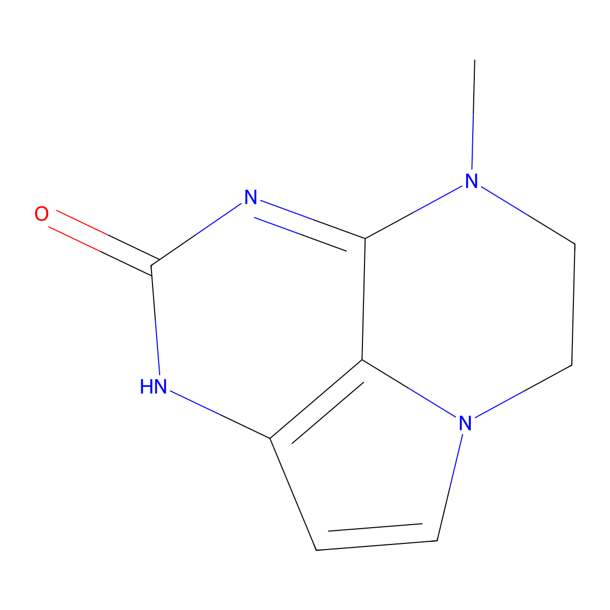 4-Methyl-5,6-dihydro-1H-pyrrolo[3,2,1-DE]pteridin-2(4H)-one molecular structure, CAS 172982-72-8