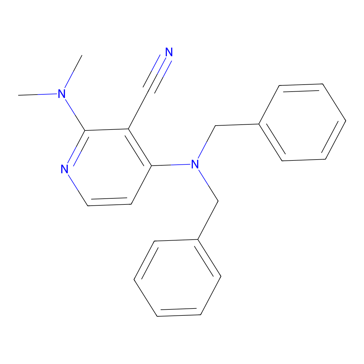 4-(Dibenzylamino)-2-(dimethylamino)nicotinonitrile molecular structure, CAS 172984-76-8