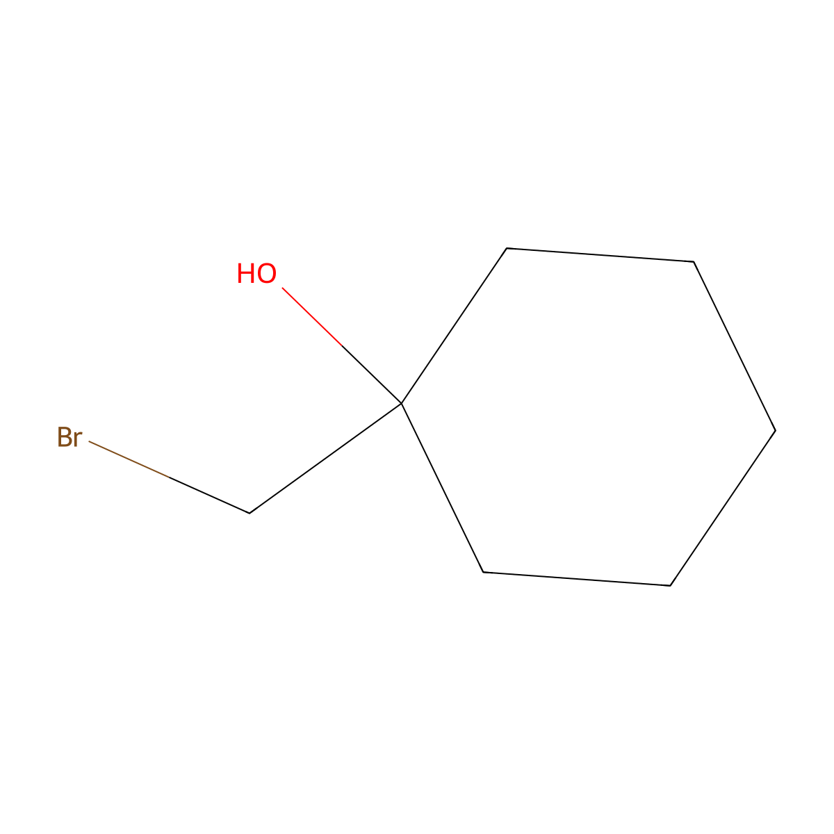1-(Bromomethyl)cyclohexan-1-ol molecular structure, CAS 17299-10-4