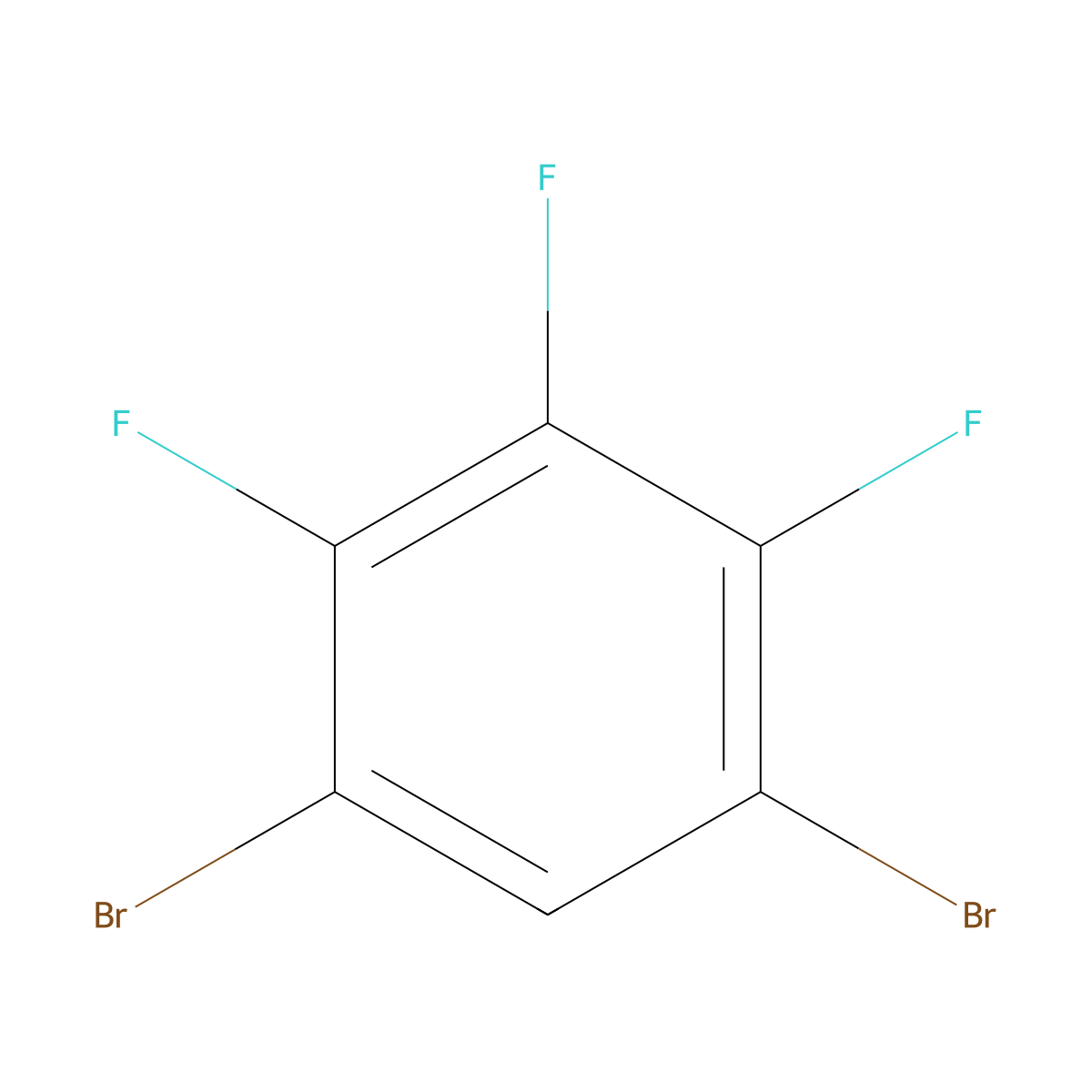 1,5-Dibromo-2,3,4-trifluorobenzene molecular structure, CAS 17299-95-5