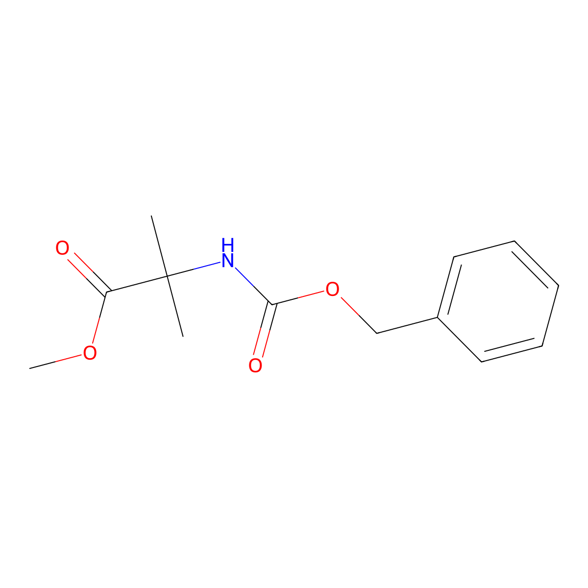 Methyl 2-(benzyloxycarbonylamino)-2-methylpropanoate molecular structure, CAS 172992-10-8