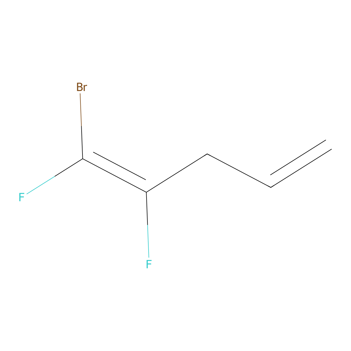 1-Bromo-1,2-difluoropenta-1,4-diene molecular structure, CAS 1730-24-1