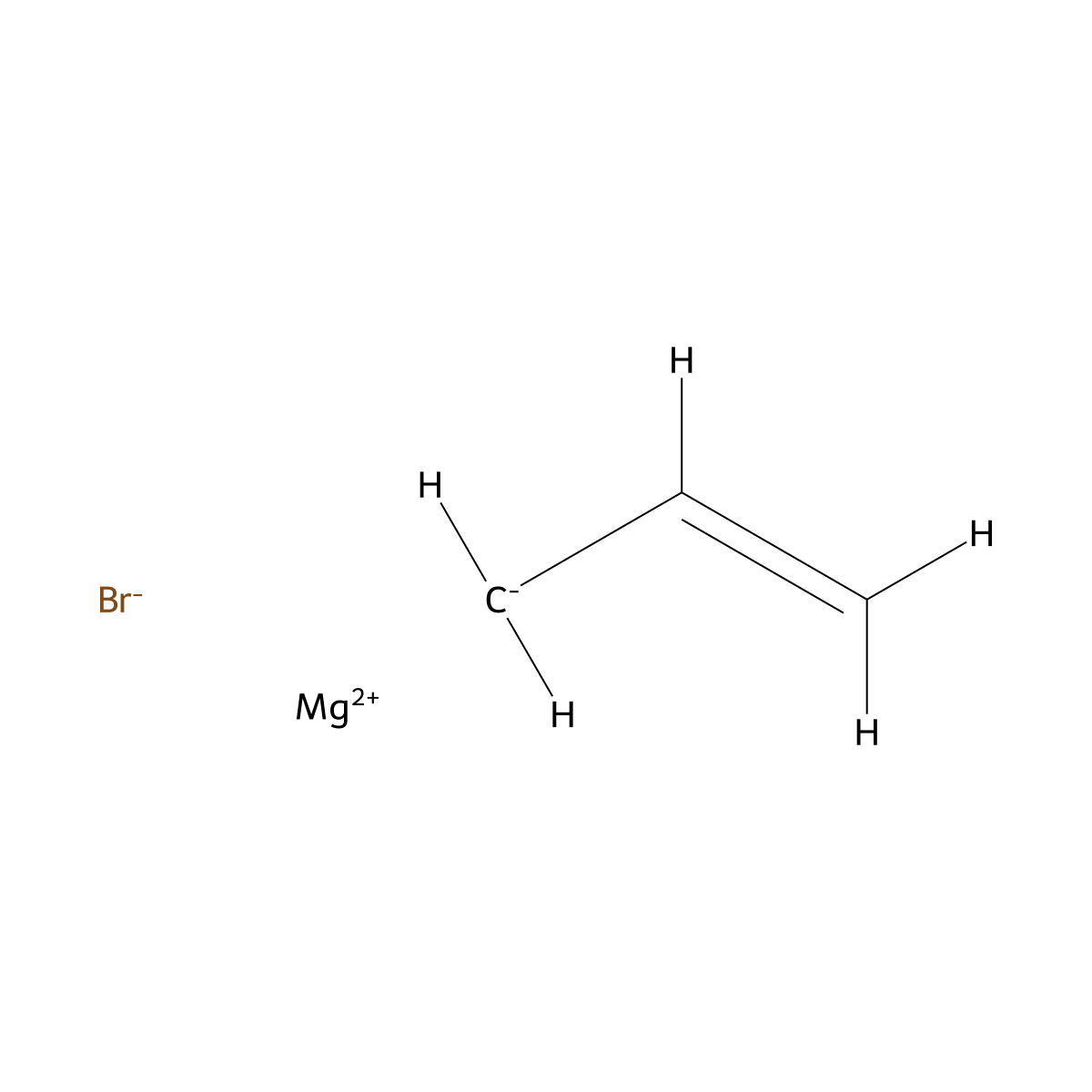 Allylmagnesium bromide molecular structure, CAS 1730-25-2