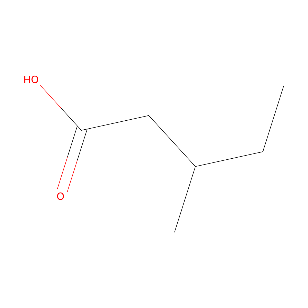 (S)-3-methyl-pentanoic acid molecular structure, CAS 1730-92-3