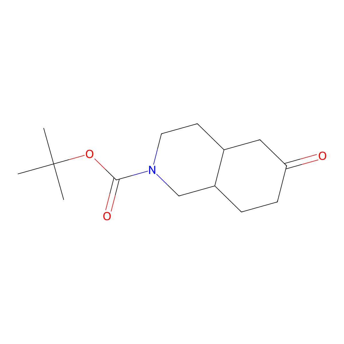 rac cis-N-Boc-octahydro-isoquinolin-6-one molecular structure, CAS 173009-54-6