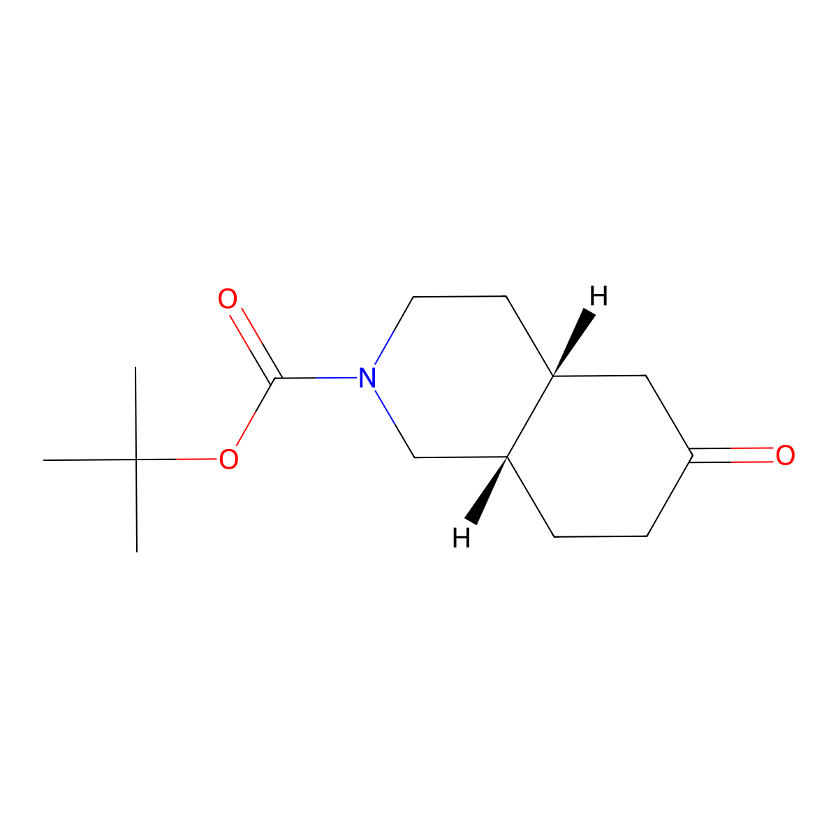rac cis-N-Boc-octahydro-isoquinolin-6-one molecular structure, CAS 173009-54-6