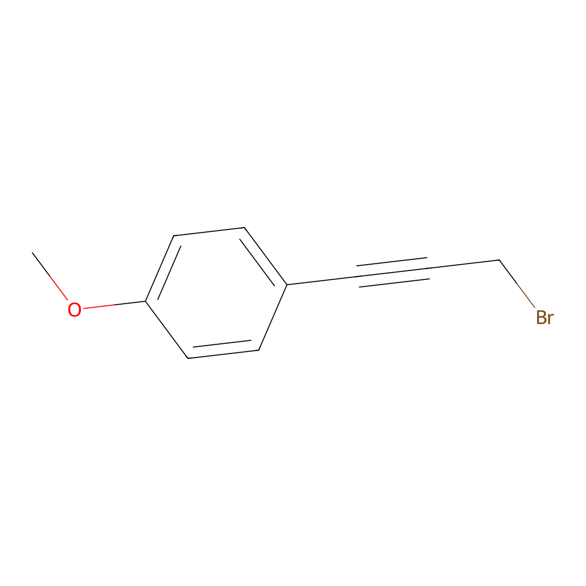 1-(3-Bromoprop-1-yn-1-yl)-4-methoxybenzene molecular structure, CAS 173019-85-7