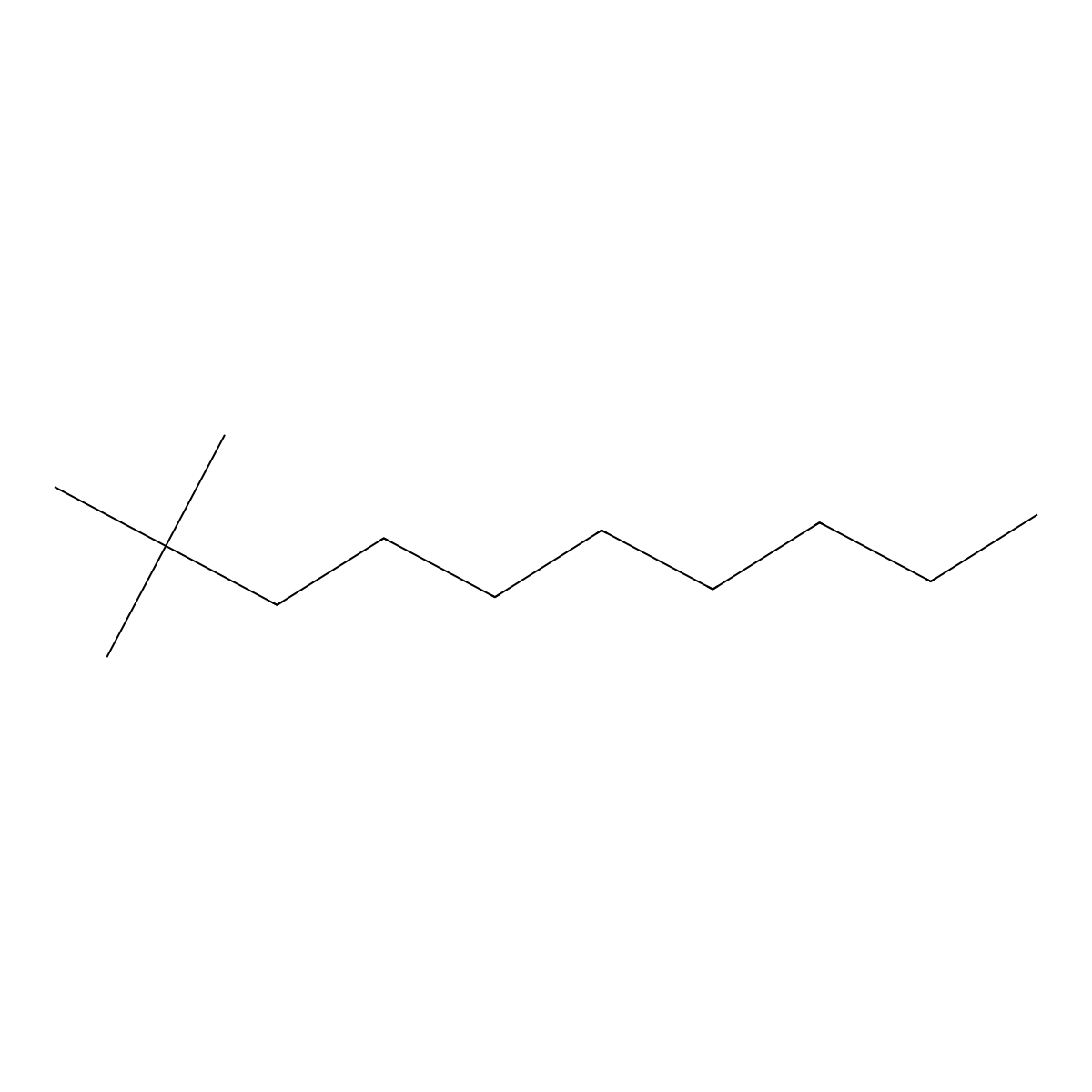 Decane, 2,2-dimethyl-- molecular structure, CAS 17302-37-3