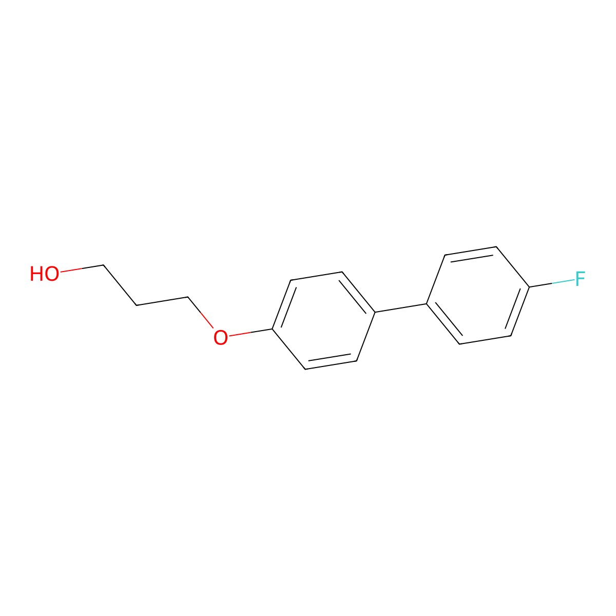 4-Fluoro-4'-(3-hydroxypropoxy)biphenyl molecular structure, CAS 173025-55-3