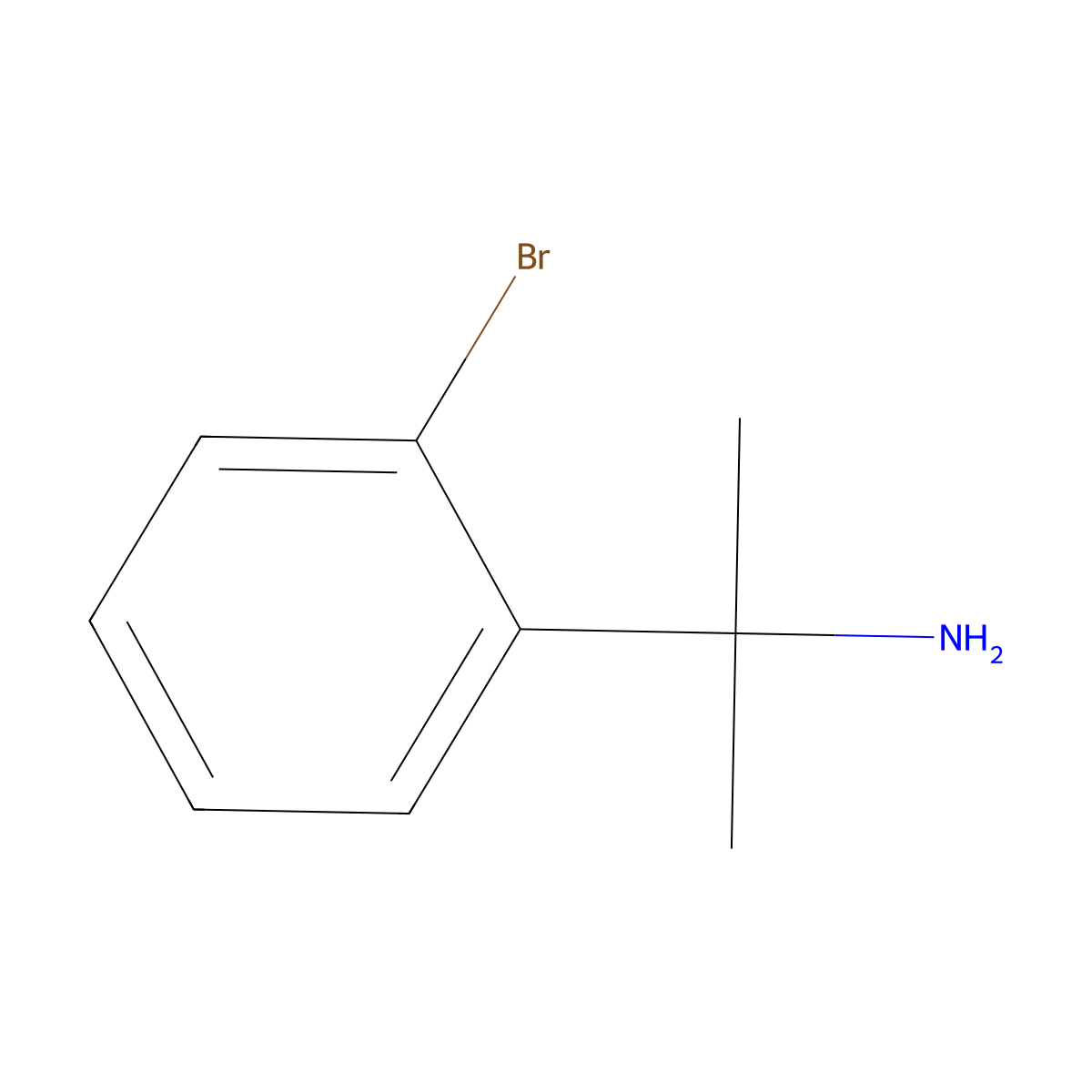 2-(2-Bromophenyl)propan-2-amine molecular structure, CAS 173026-23-8