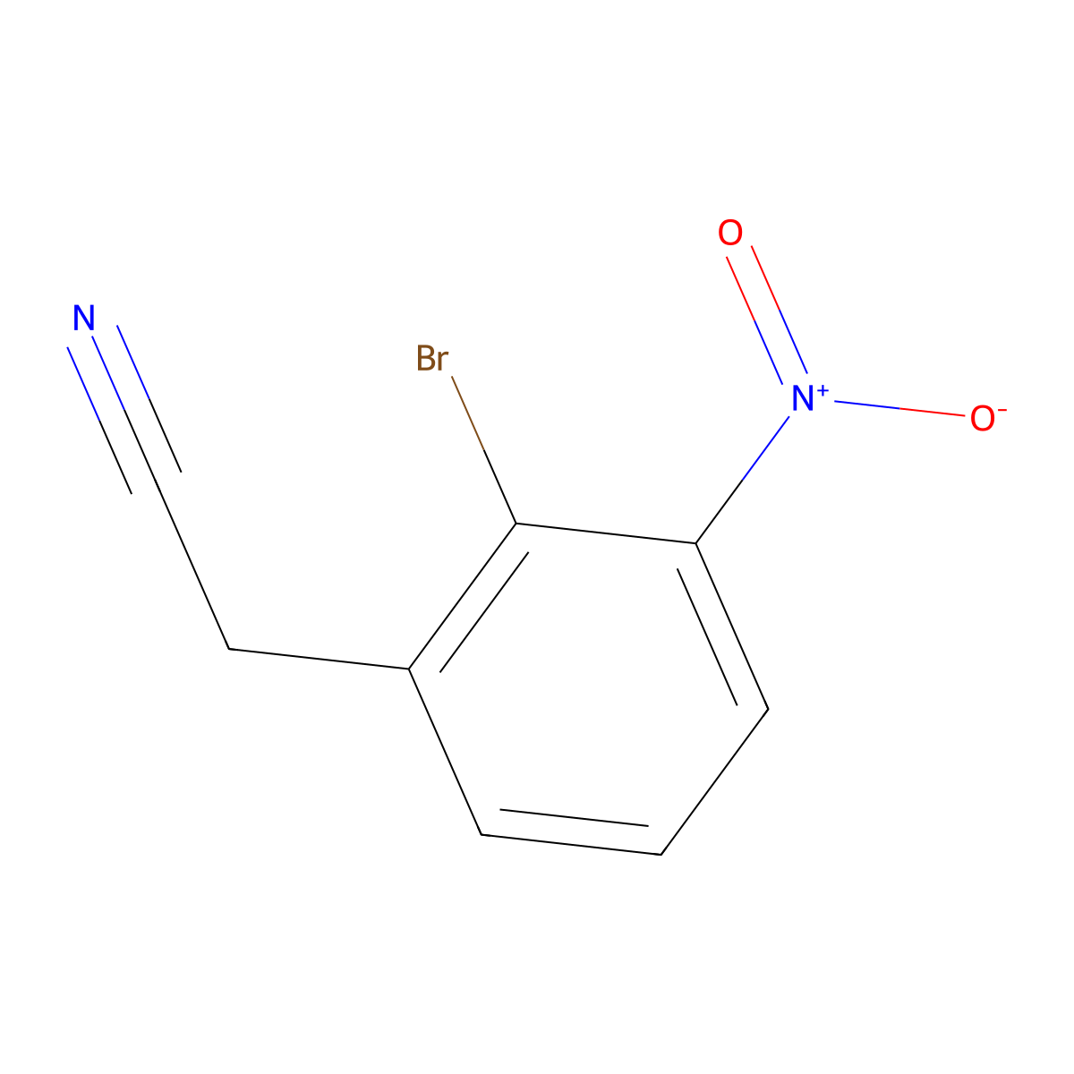 2-(2-Bromo-3-nitrophenyl)acetonitrile molecular structure, CAS 173026-24-9