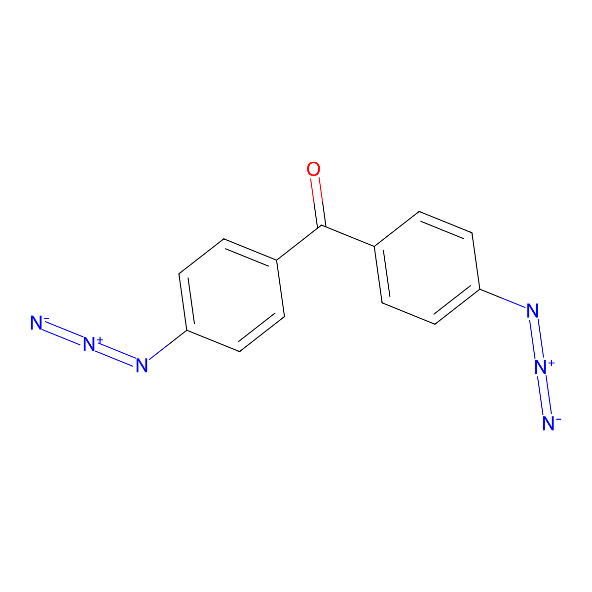 Bis(4-azidophenyl)methanone molecular structure, CAS 17303-16-1
