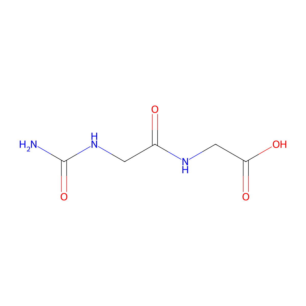 (2-Ureido-acetylamino)-acetic acid molecular structure, CAS 17303-54-7