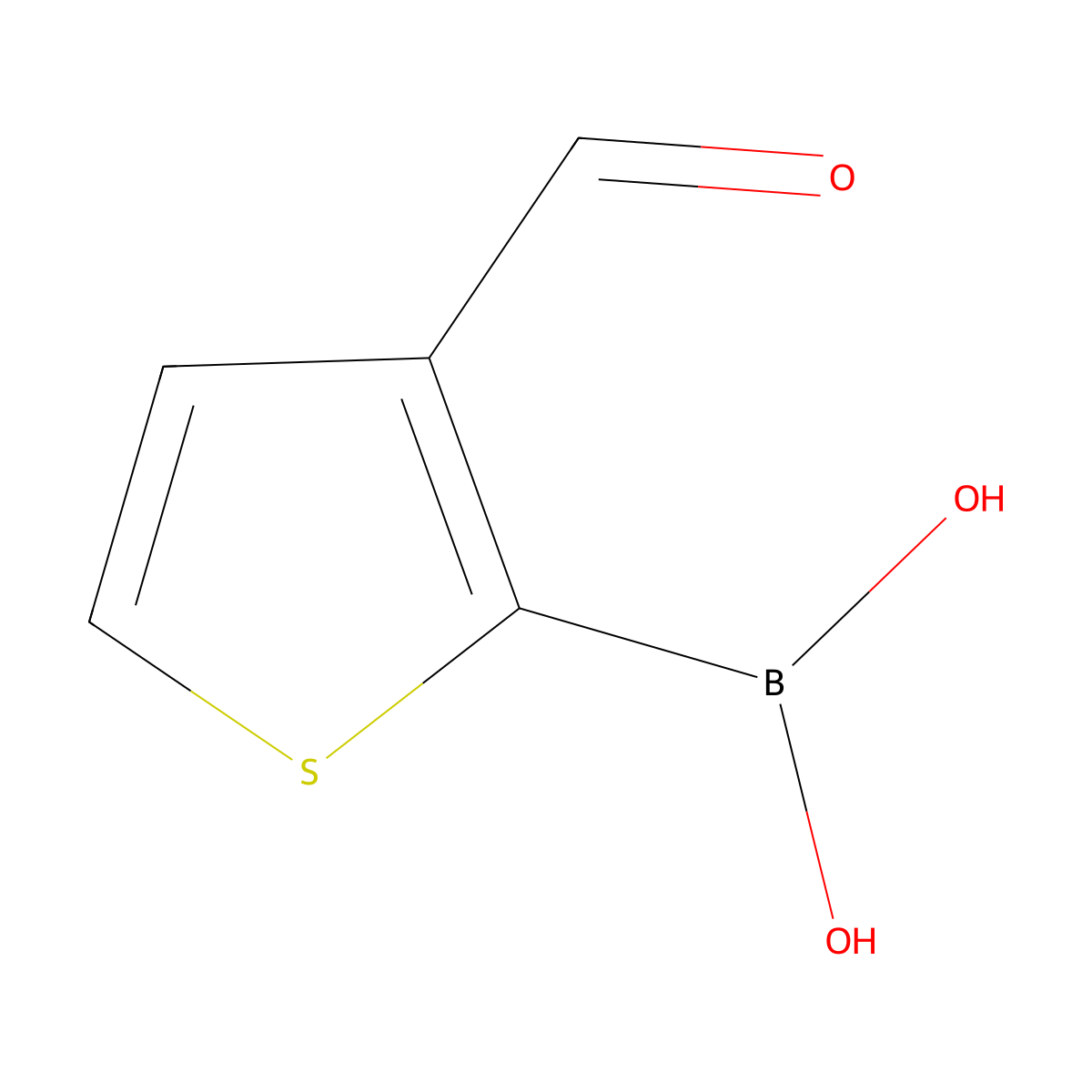 3-Formyl-2-thiopheneboronic Acid (contains varying amounts of Anhydride) molecular structure, CAS 17303-83-2