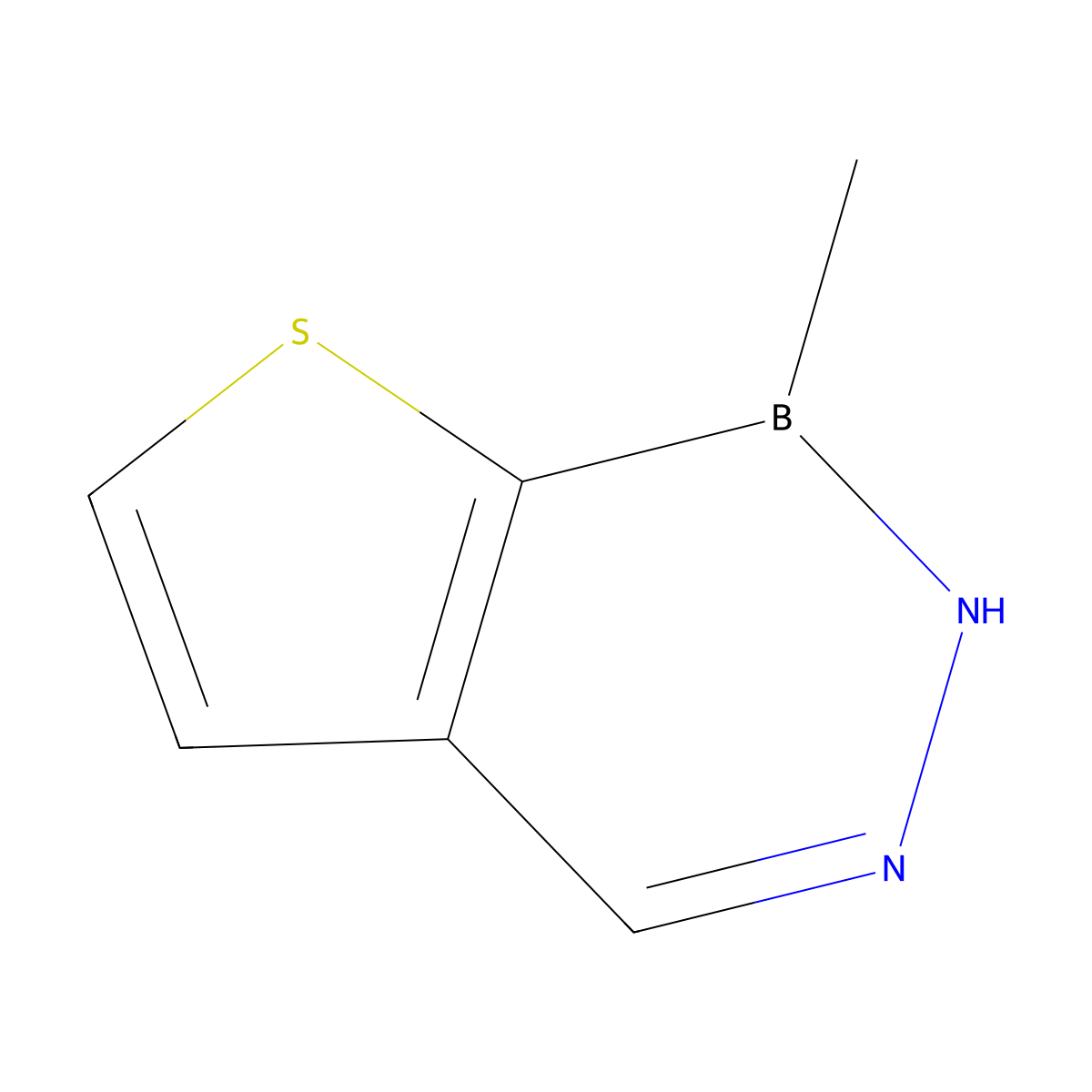 1-Methyl-1,2-dihydrothieno[2,3-d][1,2,3]diazaborine molecular structure, CAS 17303-88-7