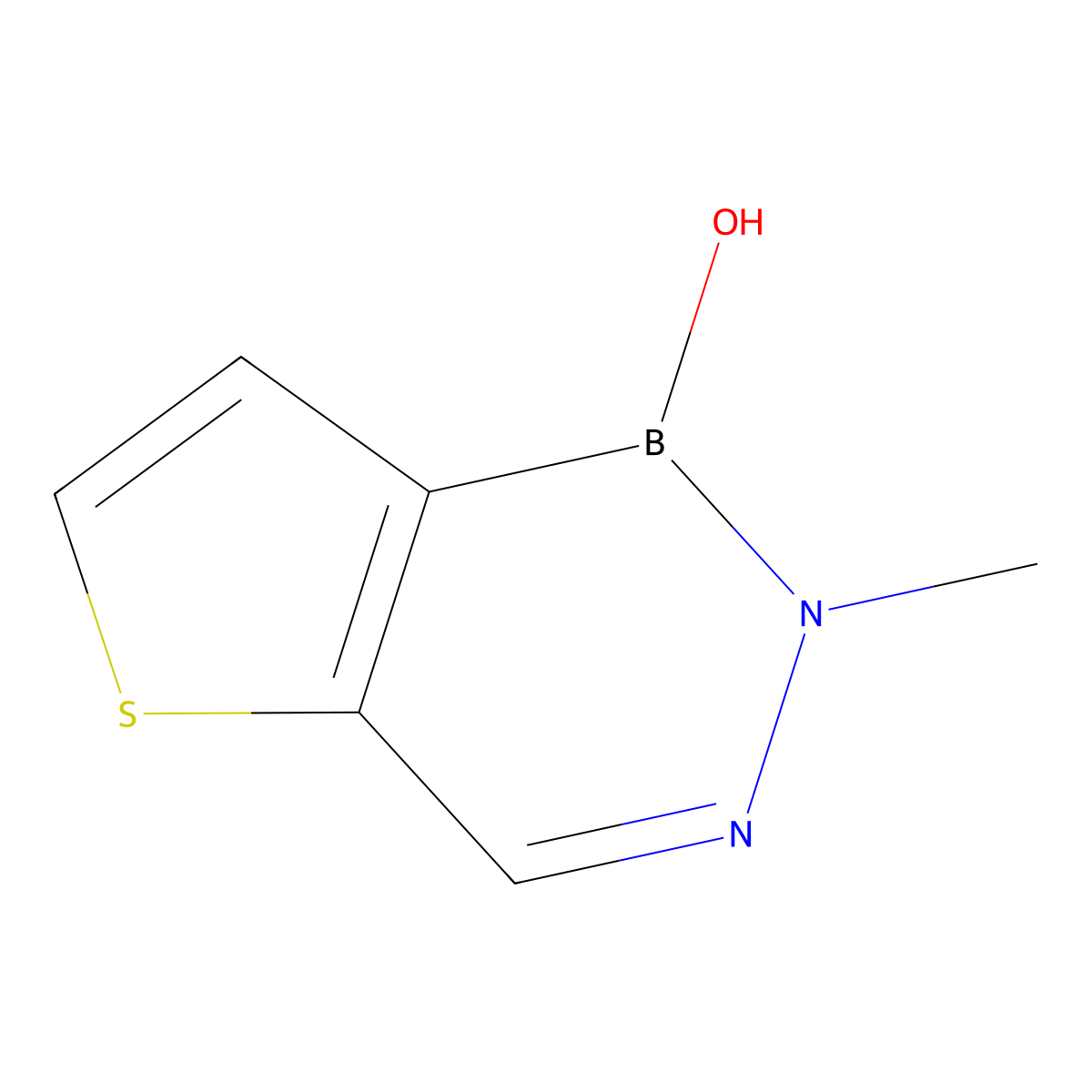 2-methylthieno[3,2-d][1,2,3]diazaborinin-1(2H)-ol molecular structure, CAS 17303-89-8