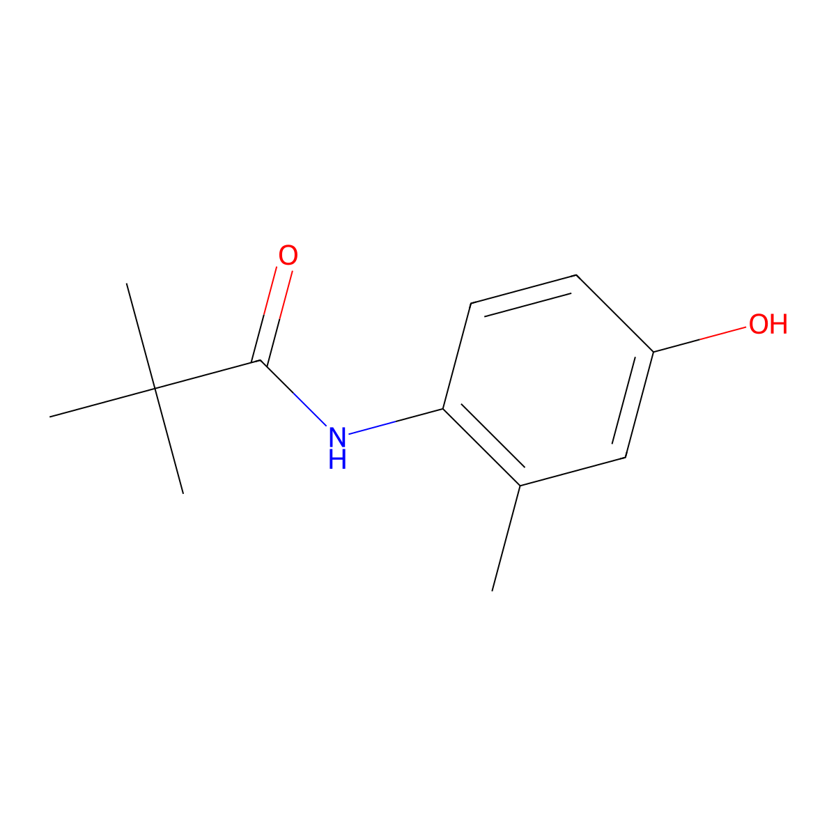 N-(4-Hydroxy-2-methylphenyl)-2,2-dimethylpropanamide molecular structure, CAS 173034-93-0