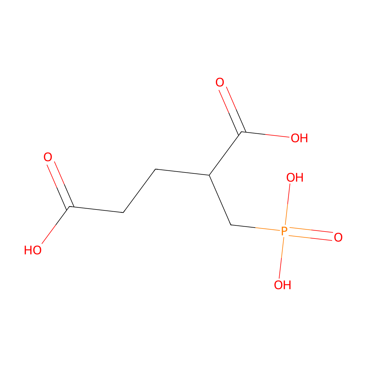 2-(Phosphonomethyl)pentanedioic acid molecular structure, CAS 173039-10-6