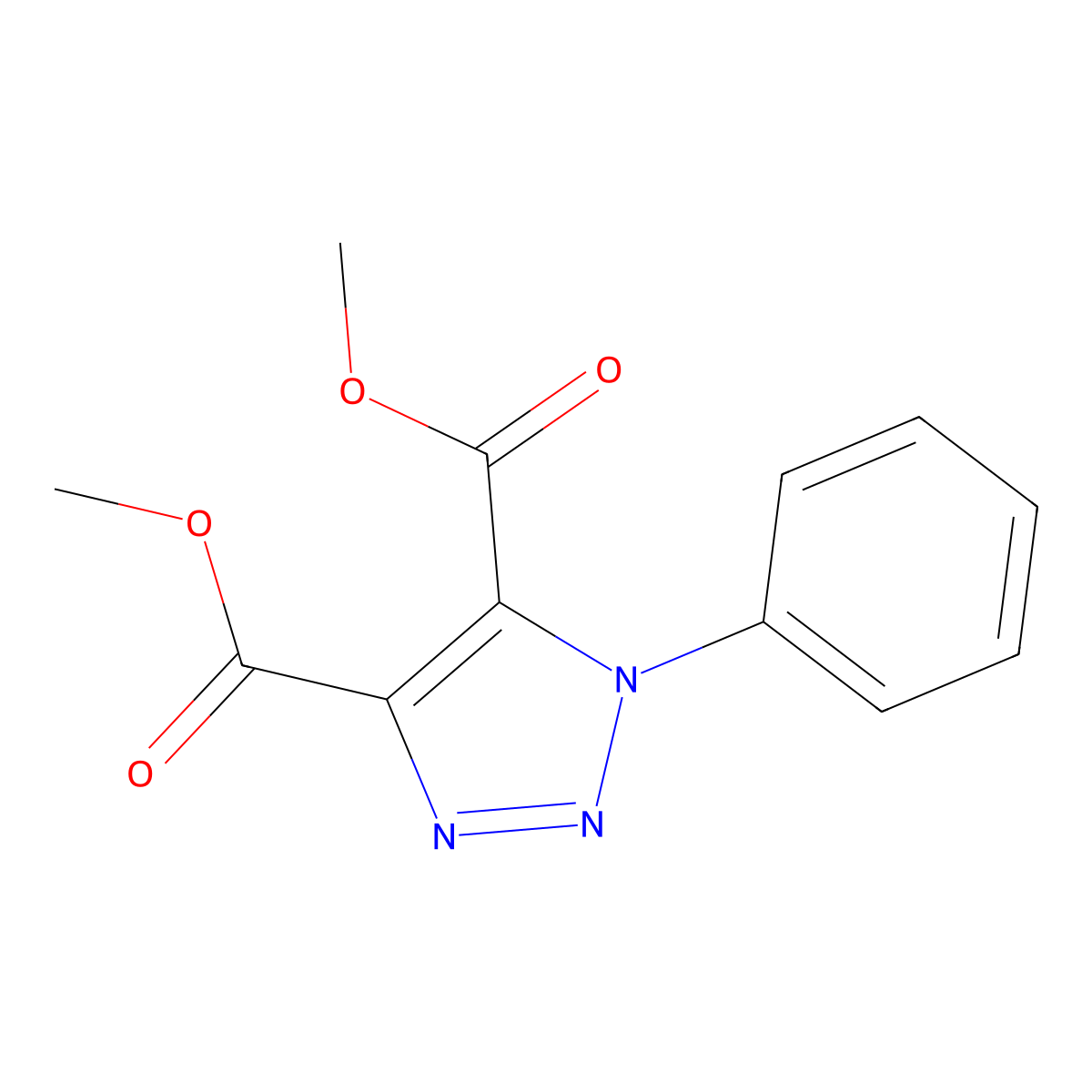 Dimethyl 1-phenyl-1H-1,2,3-triazole-4,5-dicarboxylate molecular structure, CAS 17304-69-7