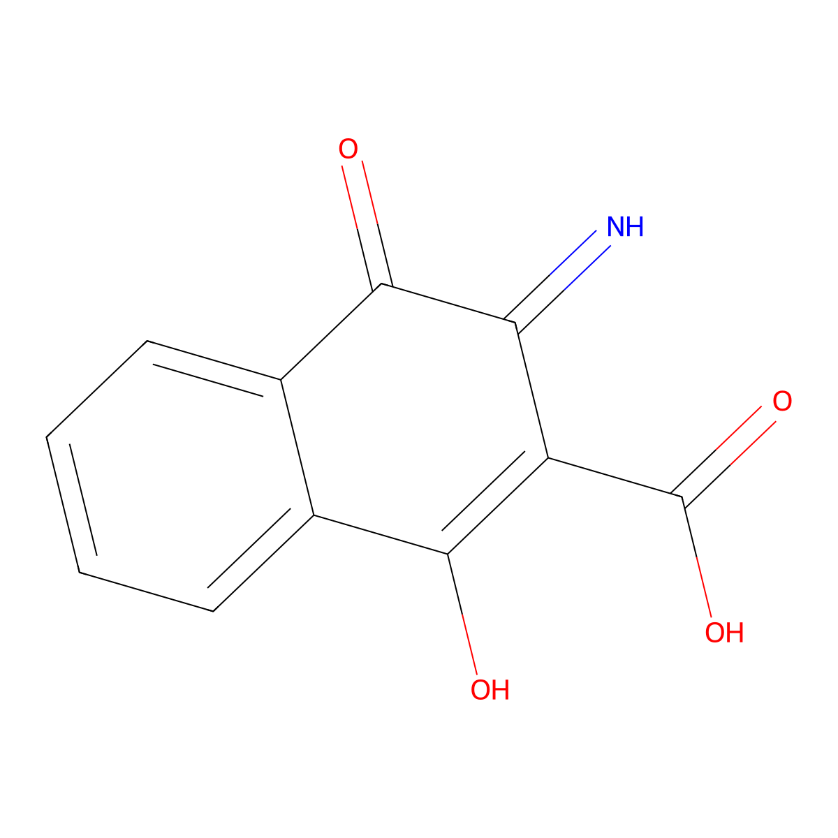 3-Amino-1,4-dioxo-1,4-dihydronaphthalene-2-carboxylic acid molecular structure, CAS 173043-38-4