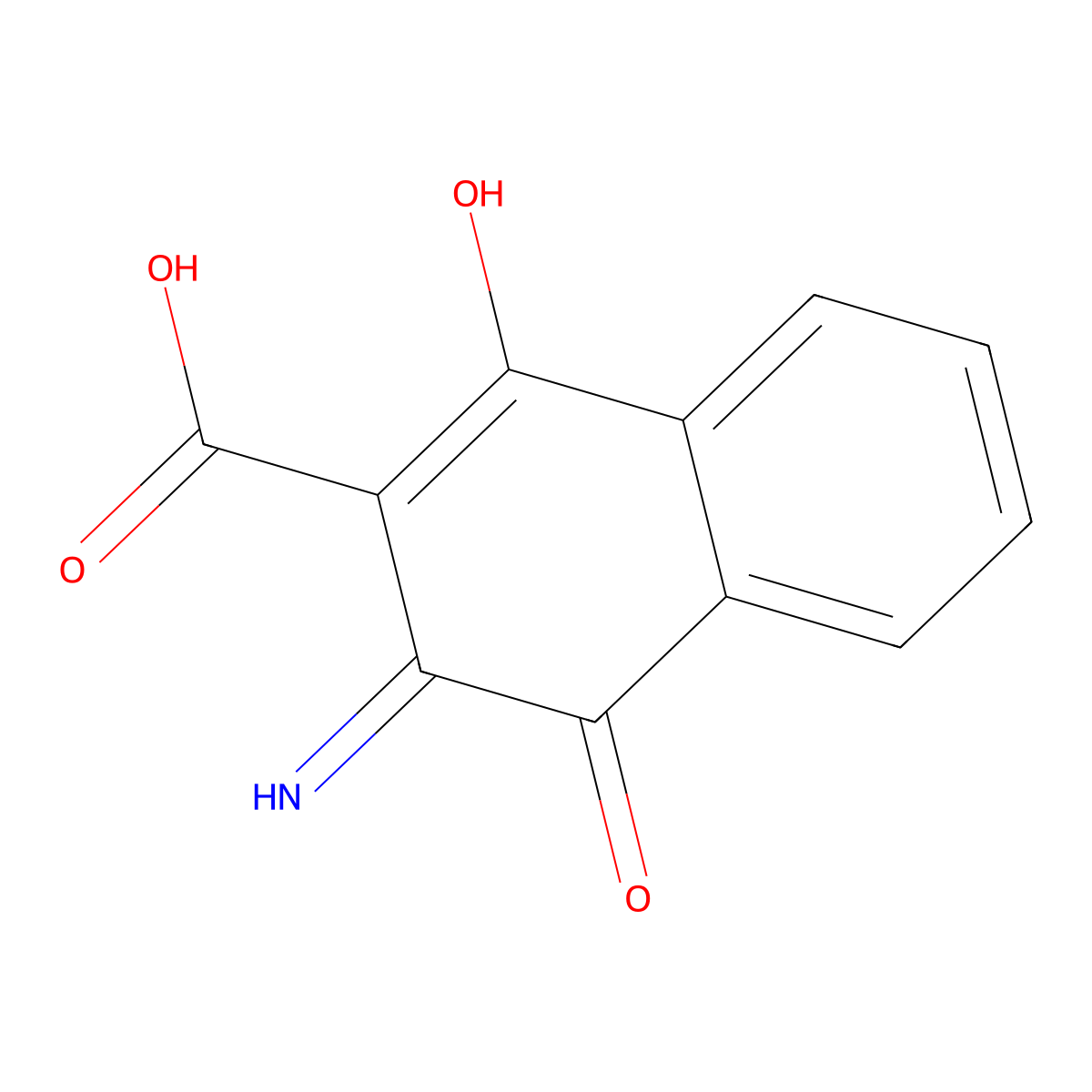 3-Amino-1,4-dioxo-1,4-dihydronaphthalene-2-carboxylic acid molecular structure, CAS 173043-38-4
