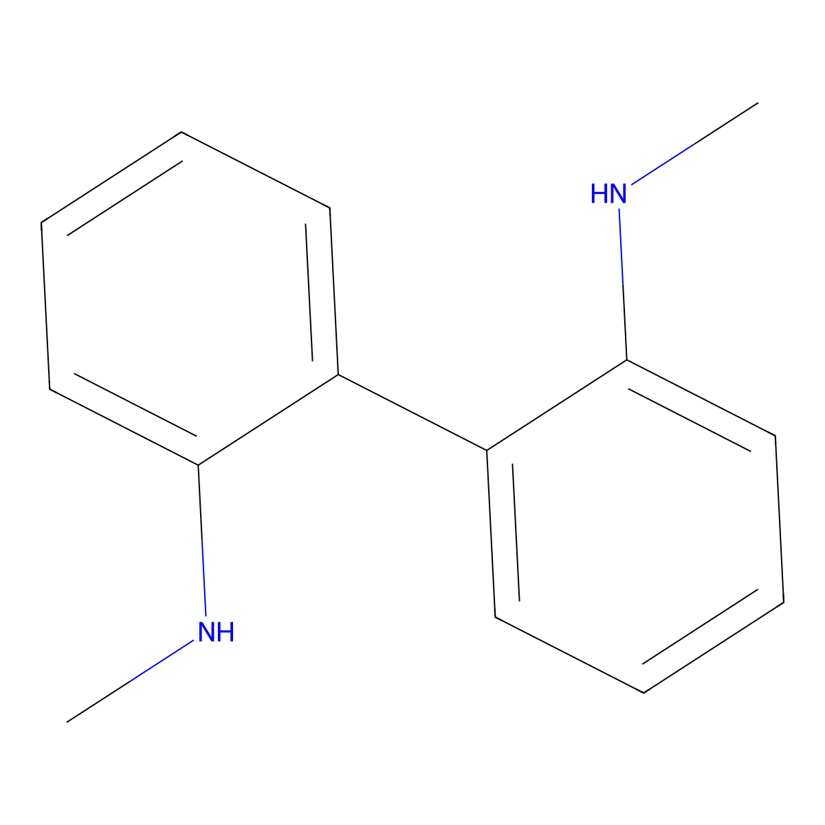 N2,N2'-Dimethyl-[1,1'-biphenyl]-2,2'-diamine molecular structure, CAS 173044-26-3