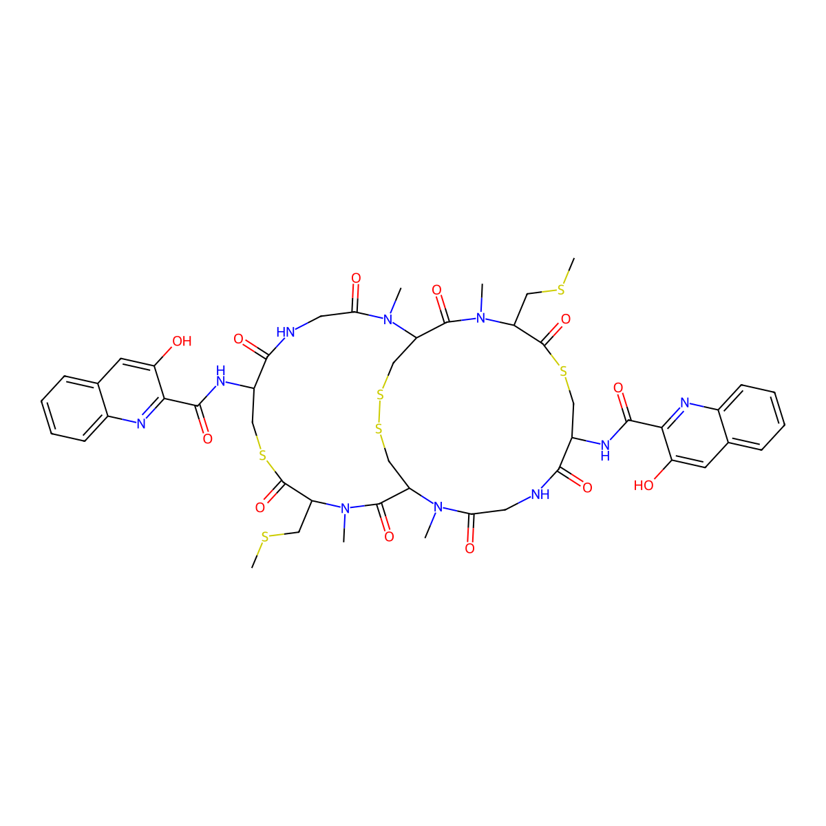 Thiocoraline molecular structure, CAS 173046-02-1