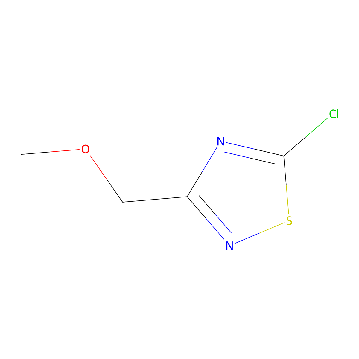 5-Chloro-3-(methoxymethyl)-1,2,4-thiadiazole molecular structure, CAS 173053-02-6