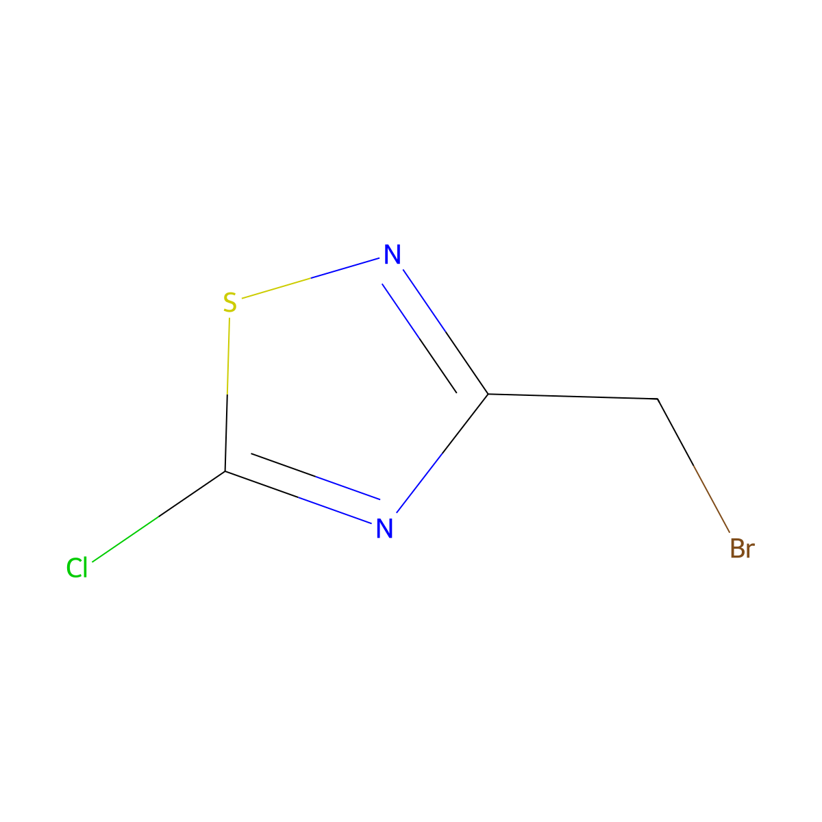 3-(Bromomethyl)-5-chloro-1,2,4-thiadiazole molecular structure, CAS 173053-41-3