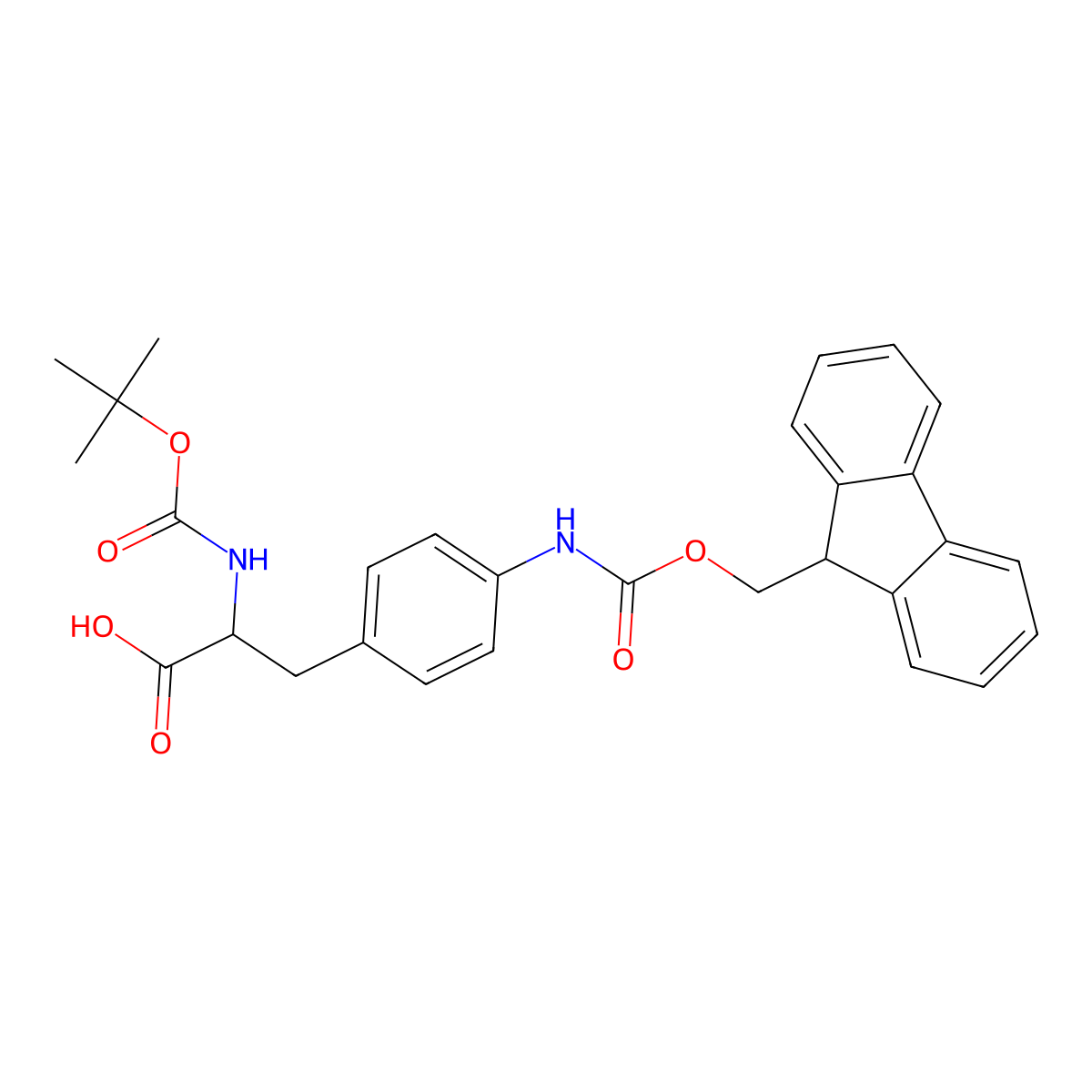 Boc-d-phe(4-nhfmoc)-oh molecular structure, CAS 173054-11-0