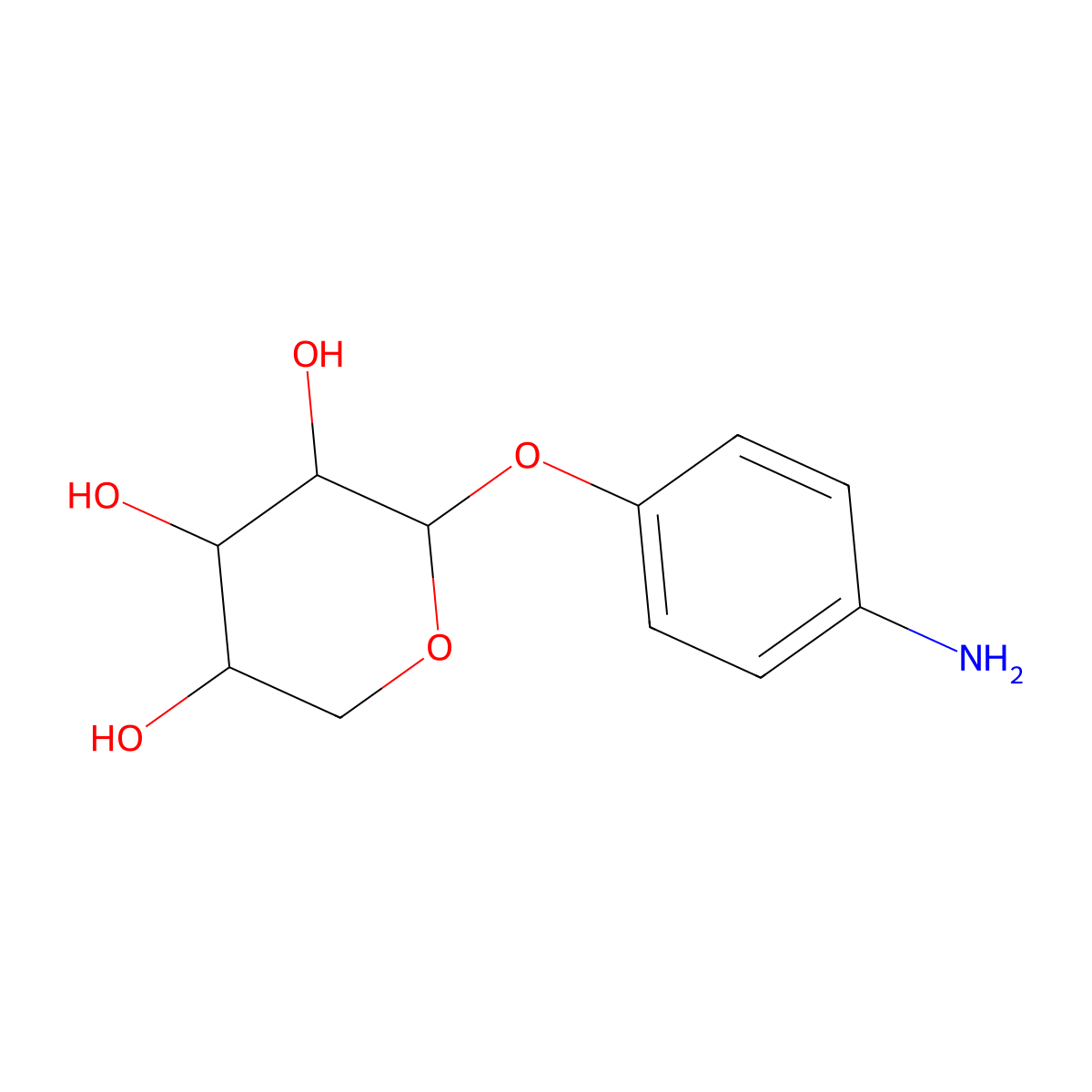 4-Aminophenyl-B-D-xylopyranoside molecular structure, CAS 17306-95-5