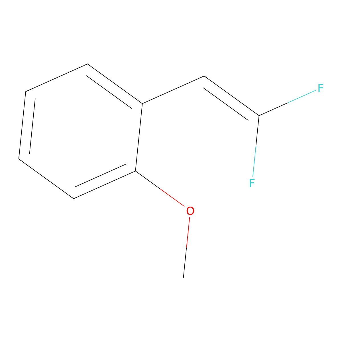 beta,beta-Difluoro-2-methoxystyrene molecular structure, CAS 173065-94-6