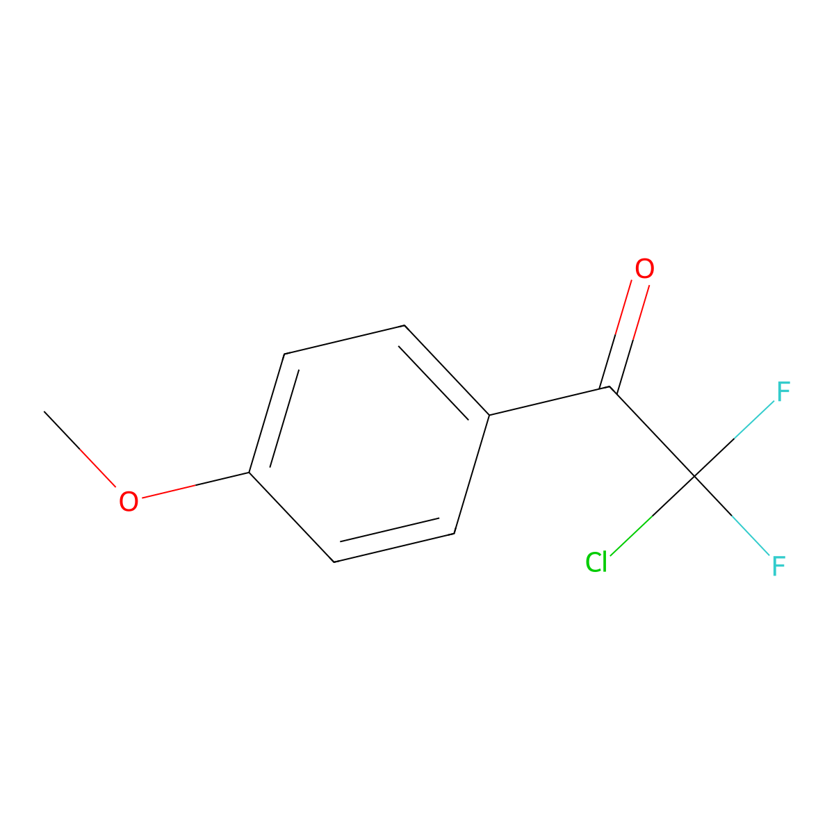 2-Chloro-2,2-difluoro-1-(4-methoxyphenyl)ethanone molecular structure, CAS 173067-08-8