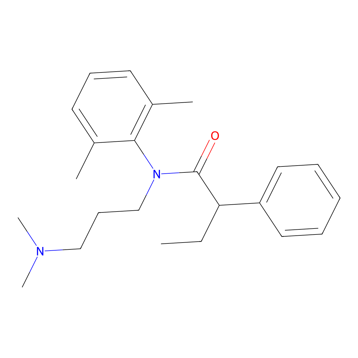 Butyranilide, N-(3-(dimethylamino)propyl)-2',6'-dimethyl-2-phenyl- molecular structure, CAS 17307-22-1