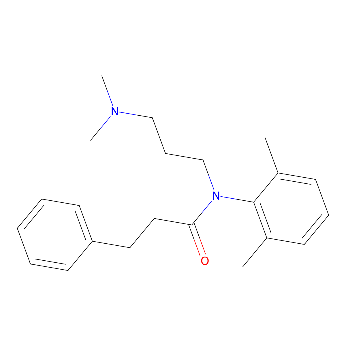 Hydrocinnamanilide, N-(3-(dimethylamino)propyl)-2',6'-dimethyl- molecular structure, CAS 17307-24-3