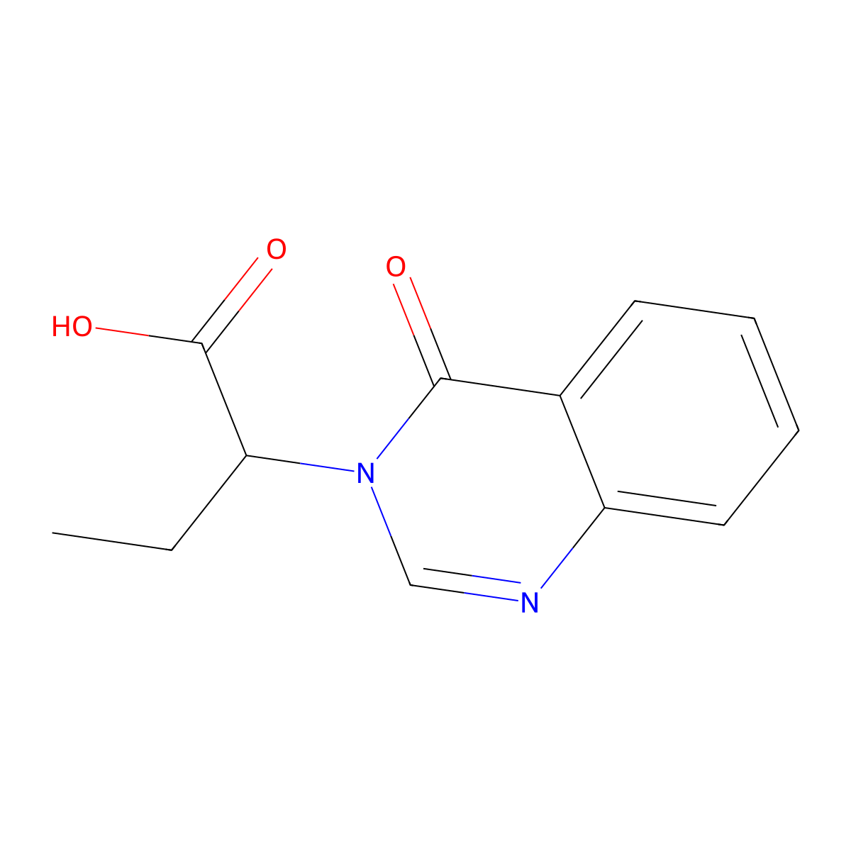 2-(4-oxoquinazolin-3(4H)-yl)butanoic acid molecular structure, CAS 173070-45-6