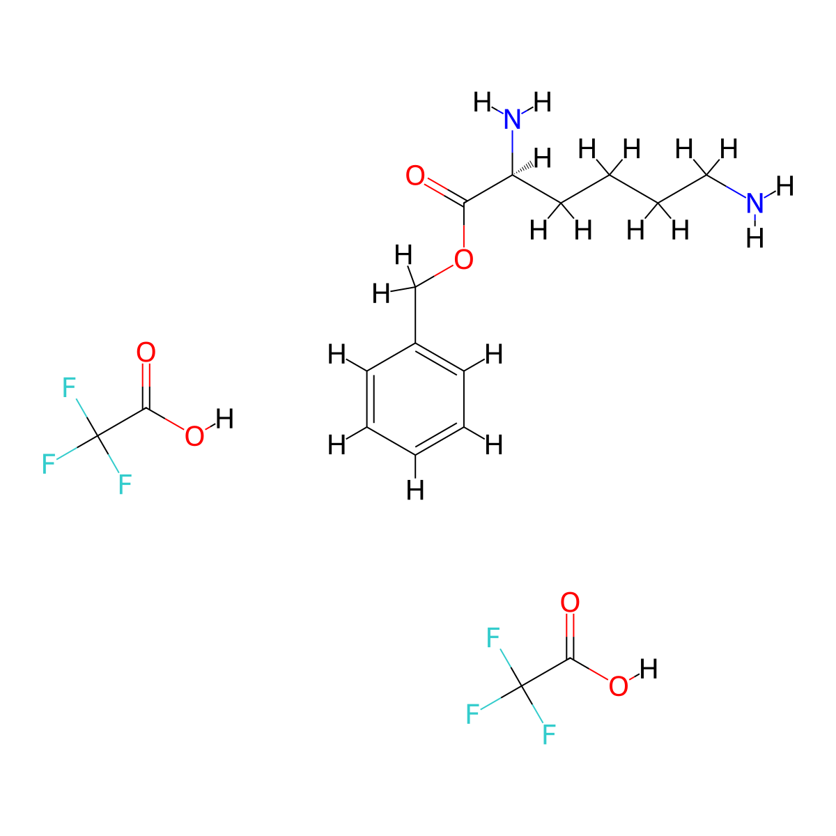 benzyl(2S)-2,6-diaminohexanoate,bis(trifluoroaceticacid) molecular structure, CAS 173073-46-6