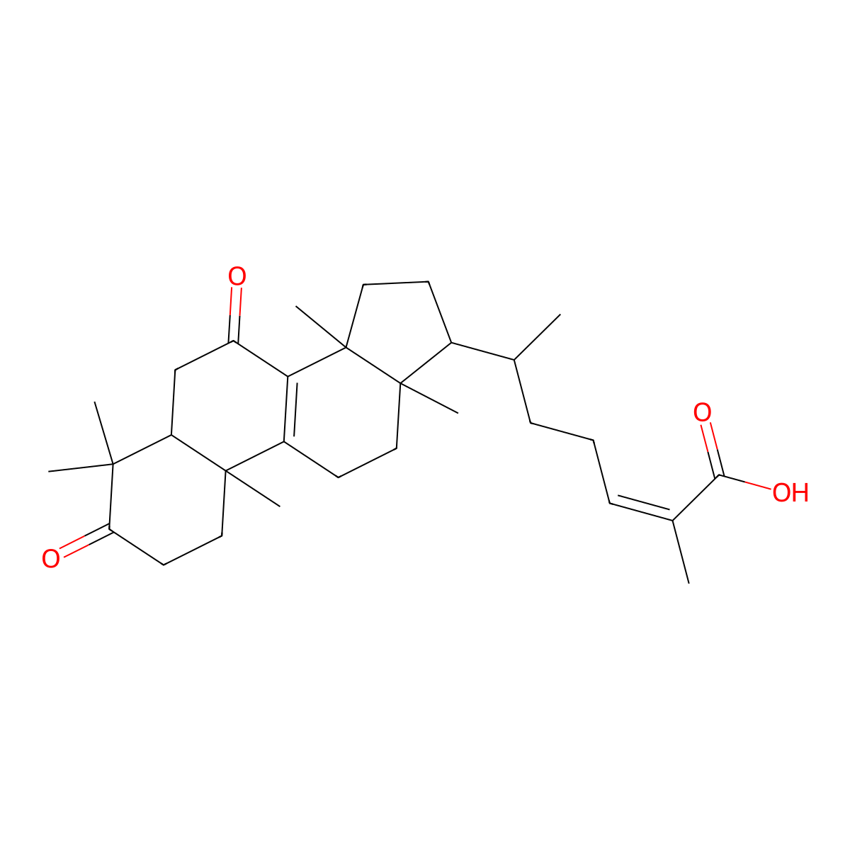 Ganoderic Acid Dm molecular structure, CAS 173075-45-1