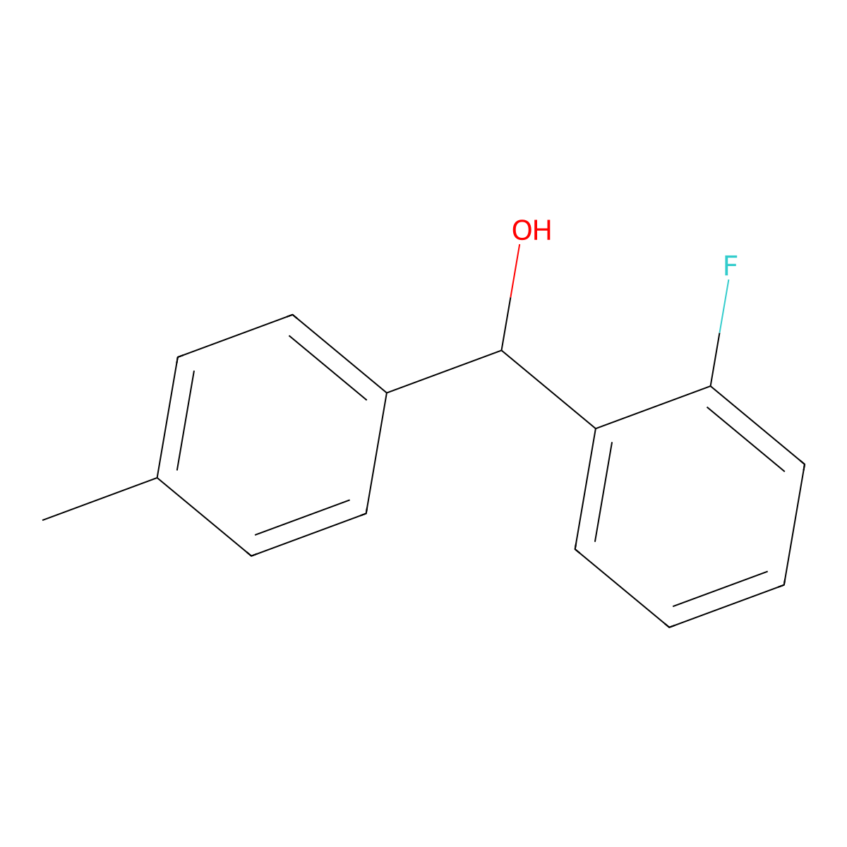 2-Fluoro-alpha-(4-methylphenyl)benZenemethanol molecular structure, CAS 173087-54-2