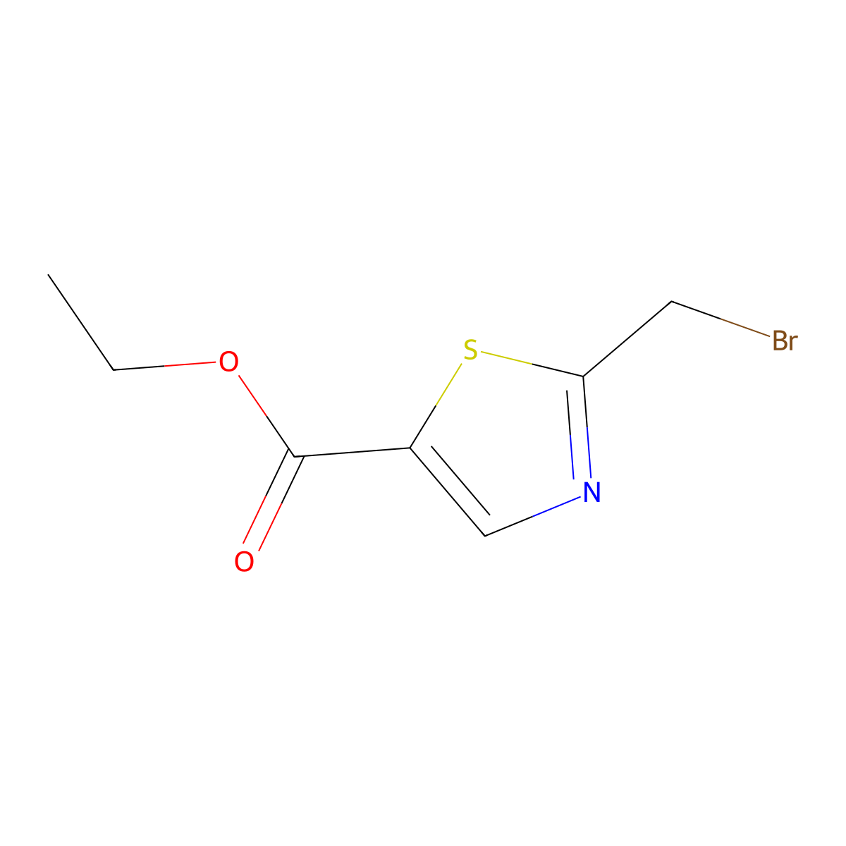 Ethyl 2-(bromomethyl)thiazole-5-carboxylate molecular structure, CAS 173089-24-2