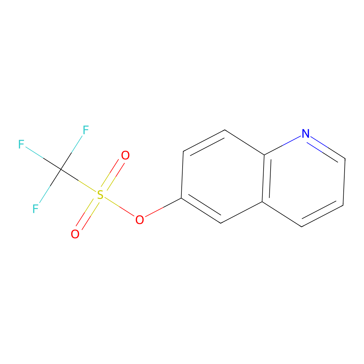 6-Quinolinyl trifluoromethanesulfonate molecular structure, CAS 173089-80-0