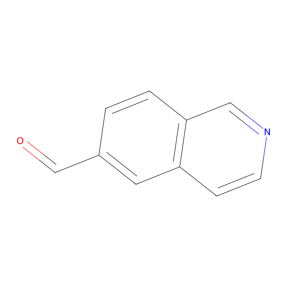 Isoquinoline-6-carboxaldehyde molecular structure, CAS 173089-81-1